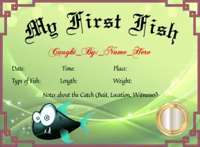 My First Fish Certificate